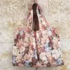 En Stock Gran Capacidad Linda Ligera Ecológica Bolsa de Compras Portátil Plegable Bolsa de Dibujos Animados para la Compra 210D Diseño Grande de Dibujos Animados