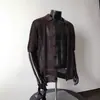 Cárdigan de punto hueco perezoso estilo francés para hombre, suelto, retro, versátil, de manga corta, para vacaciones, playa