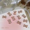 Accesorios Color Mariposa Láser Flash Manicura Lazo Resina Accesorios DIY Pendientes Hechos a Mano Pasador