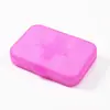 Mini Caja de Medicamentos Pequeña Portátil Esmerilada Cruz Seis Compartimentos Caja Portátil para Guardar Medicamentos Caja de Pastillas de Plástico Venta al por Mayor Impresión de Logo