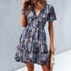 Kaikuo Transfronterizo Estilo Casual Resort Europeo y Americano Vestido Midi Floral Ropa para Mujer Verano 2026 Sitio Independiente de Amazon