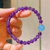 Pulseira de Ametista Real Uruguaia Natural Vítrea de Alta Qualidade Pulseira de Água Marinha
