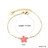 Pulsera de Flor de Cerezo Dulce y Sencilla Japonesa y Coreana Acero Inoxidable de Comercio Exterior Joyería Exquisita Versátil Regalo para Mejor Amiga Joyería al por Mayor