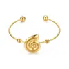 Estilo Europeo y Americano Serie Oceánica Acero Inoxidable Pulsera Abierta Forma de Pulpo, Tortuga, Caracola Estilo Festivo Pulsera Personalizada