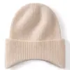 Nueva colección de otoño e invierno: Gorros 100% cachemira pura para niños y niñas, con un diseño minimalista de estilo coreano, estilo versátil y características gruesas, cálidas y protectoras para los oídos
