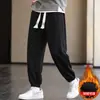 Calça masculina de moletom com amarração no tornozelo, primavera e outono, estilo coreano, folgada, cinza, calça esportiva masculina, nova, americana, de malha, calça casual