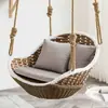 Silla Colgante de Ratán para Uso en Interiores, Silla Columpio Individual o Doble, Mecedora de Balcón, Silla Colgante Nido de Pájaro, Mecedora Perezosa