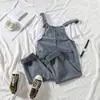 Macacão Novo Transfronteiriço Retro Feminino Estilo Coreano Primavera Solto Calça Hallen Calça Emagrecedora Suspensórios Calça Jeans