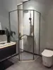 Hangzhou Cabina de Ducha Personalizada Separación Húmeda y Seca Puerta Corredera de Vidrio Acero Inoxidable Celebridad de Internet Minimalista Baño de Cuerpo Entero Integrado