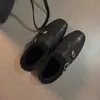 Mocassins Brogue da Moda Retrô para Mulheres com Fivela de Cinto, de Calçar, Forrados com Lã, Bico Quadrado em Couro