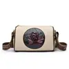 Bolso Cruzado Versátil para Mujer de Mediana Edad Bolso Femenino Transfronterizo Correa Ancha Estilo Literario Nacional Moda Bolso Flor de Loto Bolso de Hombro de Gama Alta