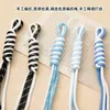 Cordón trenzado anudado de bloques de color, Colgante para bolso, Llavero, Accesorios de cuerda decorativa hechos a mano para bricolaje, Venta al por mayor desde el fabricante