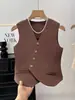 Top de punto elegante de estilo retro con cuello en V ajustado, diseño de nicho, cuello falso, ropa de abrigo para mujer, suministro directo de comercio exterior