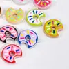 Acrílico Colorido Donut Desenho Animado Cola Cremosa Pingente Chaveiro Acessórios Material Pingente Joias DIY Atacado