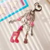 Llavero Colgante para Bolso con Diseño de Lunares Rayas Notas Musicales Estrellas Vintage Japonés y Coreano Accesorio Creativo Lindo Divertido Regalo para Mejores Amigos