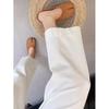 Comercio Transfronterizo Jeans Rectos Blancos para Mujer Verano Delgados 2025 Nuevo Figura en Forma de Pera Cintura Alta Sueltos y Adelgazantes
