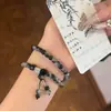 Pulseira de Contas com Mantra de Seis Caracteres Luxo Leve Design de Nicho Sentido Novo Pulseira Presente de Dia dos Namorados Aniversário para Namorada Joia de Mão