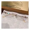 Gafas sin Montura de Borde Cortado con Diamantes Bling-Bling Tachonadas de Estrellas con Montura Pequeña y Lentes Graduados