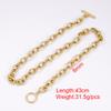 RUNMVNTY Comercio Exterior Acero Inoxidable Hebilla OT Cadena Accesorios Horno DIY Oro 18k Cadena Cruzada En Forma De O Accesorios