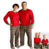 Roupas de Natal Europeias e Americanas da Amazon Transfronteiriças Conjunto de Pijamas para Casa Pai e Filho Pijama de Natal Listrado Vermelho e Branco A001A