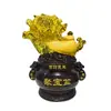 Cuenco de la Fortuna Dorado con Adorno de Repollo que Atrae la Riqueza, Regalo para Atraer la Riqueza para Apertura de Tienda, Artesanía Decorativa para Recepción de Empresa