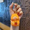 Llavero de silicona para aliviar el estrés que me da un poco de miedo, soplando burbujas, lindo llavero de animalito de moda para mujer, colgador para mochila y teléfono