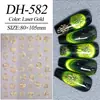 Adesivos de Unha Coloridos de Fogos de Artifício 3D Estéreo Preto e Branco Laser Hot Stamping Prata Fogos de Artifício Adesivos de Arte para Unhas Decoração Dh582