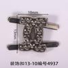 Hebilla decorativa larga de 13 mm, flor cuadrada para zapato, ropa, equipaje, hebilla de zapato, hebilla de pasador, accesorios, pin, pin con logo, hebilla decorativa, venta al por mayor