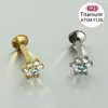 Pingente de Corrente Totalmente Titânio Stud de Lábio, Stud de Cartilagem Auricular Borboleta em Forma de Coração, Argola de Lábio, Joia Stud de Osso da Orelha F136 Joia para Piercing Corporal