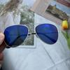 3026 Película a Color Vintage Gafas de Sapo Gafas de Sol Metálicas para Hombre y Mujer Gafas de Aviador con Revestimiento Colorido 3025 Gafas de Sol