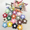 Perlas Perforadas con Agujero Vertical de Girasol Pintado en Acrílico Materiales para Accesorios de Joyería Colgante de Bolsa de Pulsera Llavero