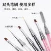 Pluma Multifuncional para Uñas, Pincel de Construcción para Uñas de Doble Punta, Pluma para Uñas para Dar Forma y Dibujar Líneas, Pluma de Fototerapia