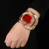 Nuevas Pulseras y Brazaletes Redondos Exagerados de Lujo Ligero de Gama Alta de Venta Caliente Europea y Americana para Mujeres Joyería al por Mayor