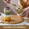Amazon Transfronterizo Cocina Hogar Botella a Prueba de Humedad Snacks de Fruta Seca Almacenamiento Sellado Frasco de Almacenamiento Vidrio Grano Tapa de Madera de Bambú
