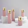 Direto da Fábrica Tampa de Água-viva Frasco de Vidro Rosa 120ml Frasco de Loção 50g Frasco de Creme Material de Embalagem Cosmética