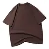 Camiseta Básica Unisex de Algodón Puro Pesado, Color Sólido, Cuello Redondo, Manga Corta, Oversize Holgada, Hombro Caído, Venta al por Mayor, 300g