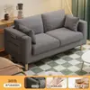 Sofá apartamento pequeño minimalista moderno tres doble habitación de alquiler dormitorio sala de estar tela de celebridad de internet tipo económico de madera simple