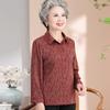 Camisa de Primavera de la Abuela para Mujeres de Mediana Edad y Mayores, Manga Media, Abrigo Delgado de Primavera y Otoño para Señoras Mayores, Ropa Elegante para Mamá