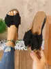 Chanclas de cuña con plataforma para mujer de Asia Sudoriental, Sandalias de playa transfronterizas de talla grande con lazo y punta abierta Wish