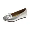 Zapatos Mary Jane de estilo francés para mujer que aumentan la altura, nuevo modelo de verano 2026, bailarinas sin cordones para combinar con faldas