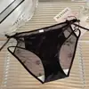 Chica de Luz Flotante~Estilo Francés de Deseo Puro Encaje con Lazos Sexy Bragas de Mujer de Tiro Medio Satín con Recorte Bragas Triángulo