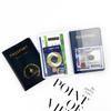 Bolsa para Pasaporte de Cuero PU Transfronterizo Estampado en Bronce con Termoprensado de Alta Frecuencia Soporte para Pasaporte Multifunción con Tarjeta