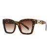 919 Gafas de sol modernas europeas y americanas de una sola pieza con parte superior plana, estilo retro, de moda, INS Wind Singer Star con gafas de sol de color para mujer