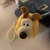 Monedero pequeño con forma de cachorro de peluche para mujer, minibolso para guardar auriculares, llavero de dibujos animados, colgante para mochila escolar de estudiante.