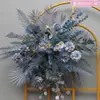 Arreglos Florales de Piso Grandes de Boda Estilo Nuevo, Decoraciones con Flores de Seda, Arreglos Florales de Eucalipto, Guía de Pasillo T-Stage Arte Floral de Boda
