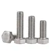 En stock tornillos de hexágono exterior de rosca completa DIN933 M3-M18 tornillos de hexágono exterior tornillos de acero inoxidable 304