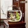 Acuario Transparente Pequeño de Escritorio para Hogar Oficina Pecera para Peces Dorados Mini Acuario Acrílico Cuadrado Tanque de Agua Engrosado para Tortugas