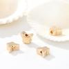 Accesorios de joyería Zhongxing, pulsera de cuentas cuadradas bañadas en cobre con letra R en oro de 14 quilates, collar con espaciador, venta directa de fábrica