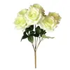 Tecido de lã 7 cabeças buquê de rosa diamante flor de simulação flor rosa flor de casamento material de flor flor de mão decoração de casa flor artificial