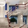 Decoración de Escaleras de Arte de Aluminio Estilo Europeo Pasamanos Villa Hotel Edificio Dúplex Barandilla de Escalera Columna Accesorios para Escaleras Fabricantes